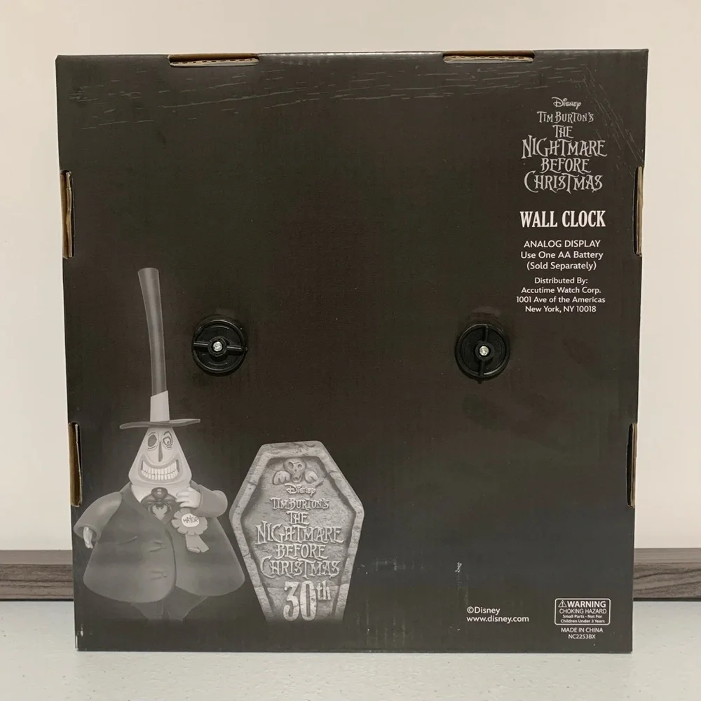 Disney's The Nightmare Before Christmas Analog Wall Clock-New in Box